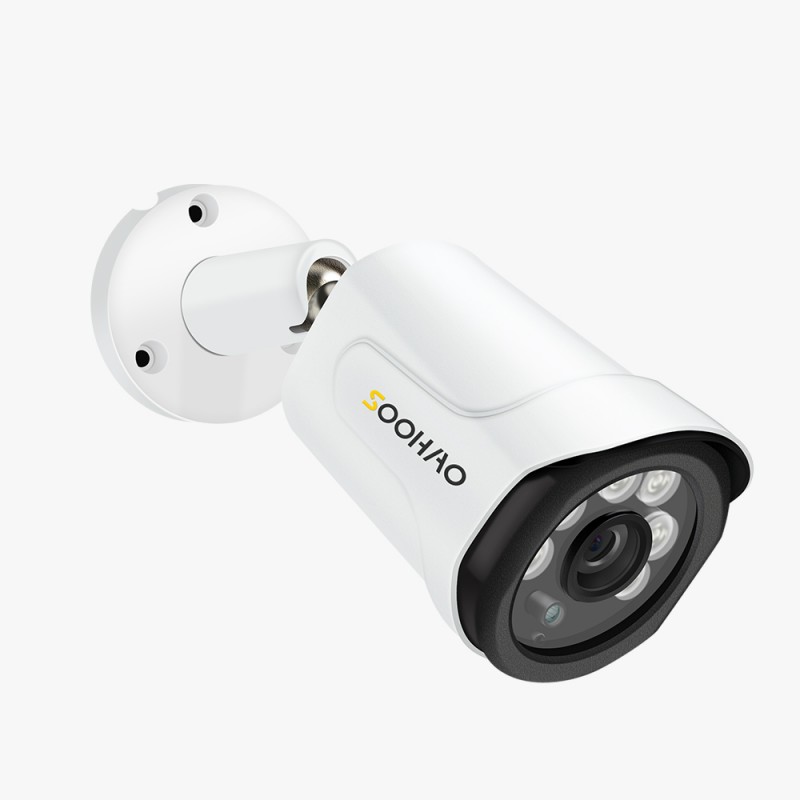 SOOHAO 300万 POE 防犯カメラ 屋外 3MP POE給電 IP66防水防塵 屋内外対応 暗視 モーション検知機能付き 単体（増設用） 
